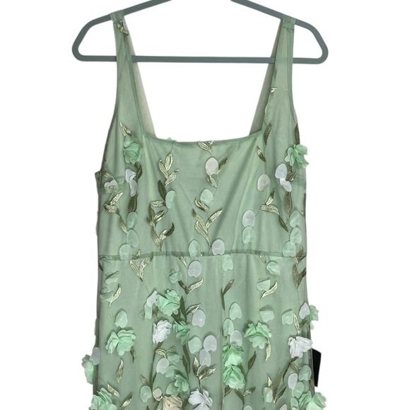 Lulus Midi Dress Womens XL Elite Cutie Embroidered Mint Green Cottage Fairy NWT - Picture 7 of 13